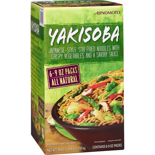 Ajinomoto Yakisoba with Vegetables, All Natural, 9 oz, 6 ct - My